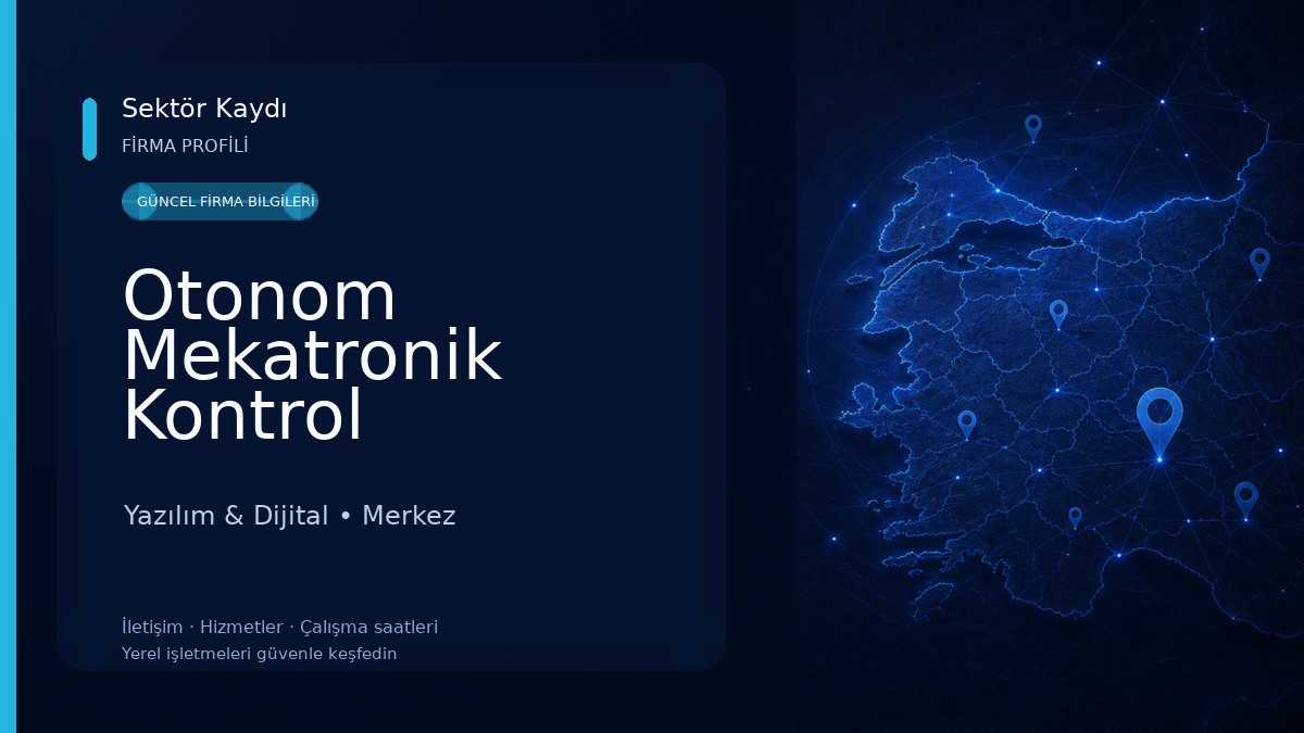 Otonom Mekatronik Kontrol Otomasyon Sistemleri 