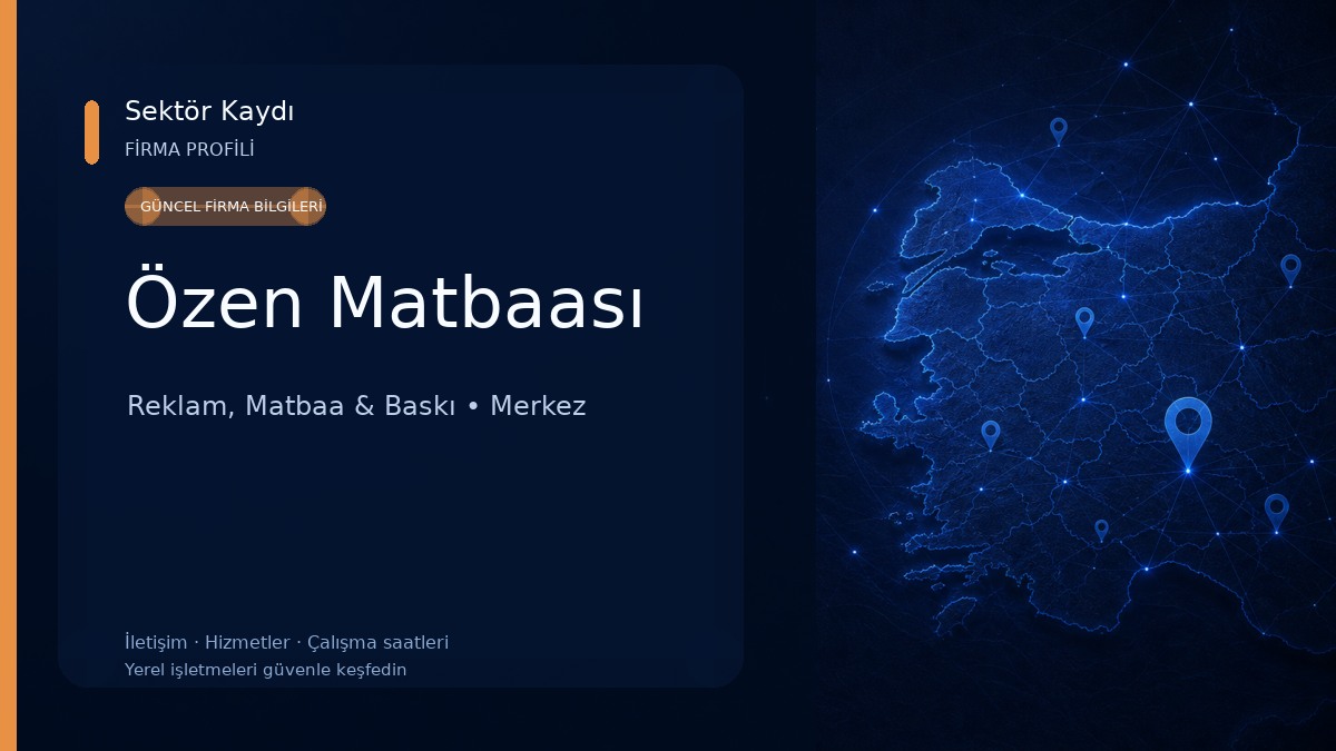 Özen Matbaası Reklam, Matbaa & Baskı