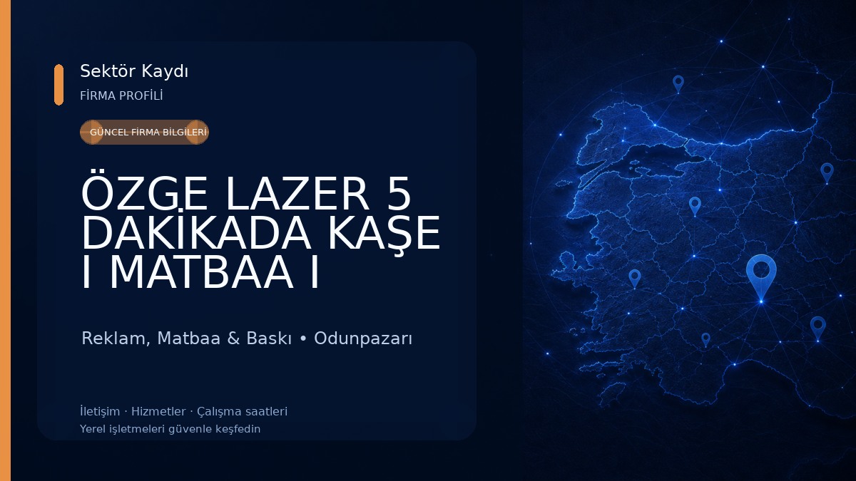 ÖZGE LAZER 5 DAKİKADA KAŞE I MATBAA I DİJİTAL I BASKI MERKEZİ Reklam, Matbaa & Baskı