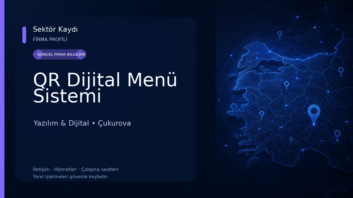 QR Dijital Menü Sistemi Yazılım & Dijital