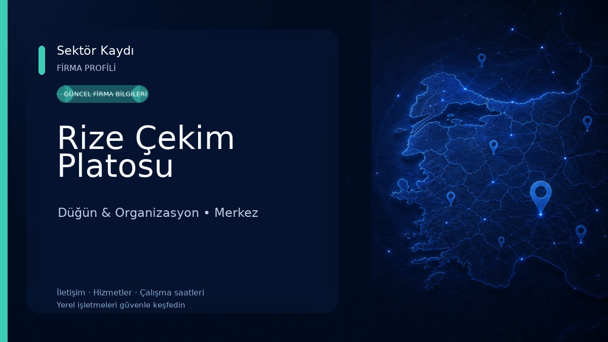 Rize Çekim Platosu Düğün & Organizasyon