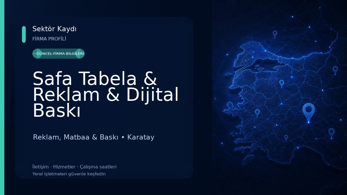 Safa Tabela & Reklam & Dijital Baskı Reklam, Matbaa & Baskı