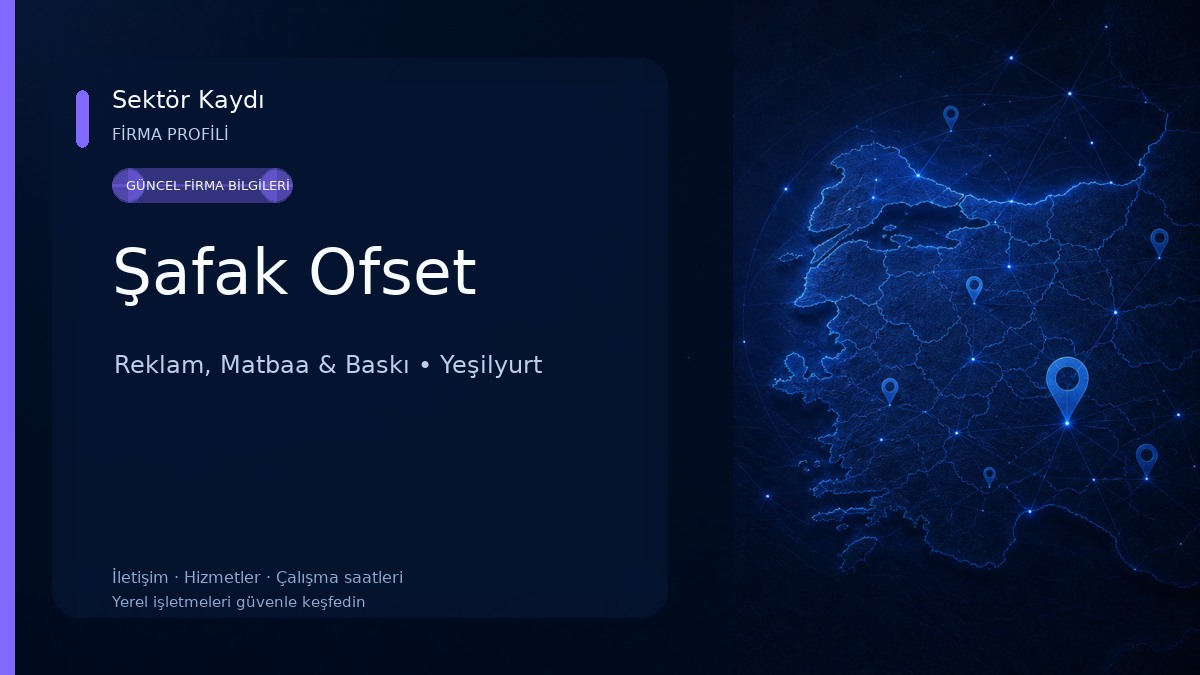 Şafak Ofset Reklam, Matbaa & Baskı