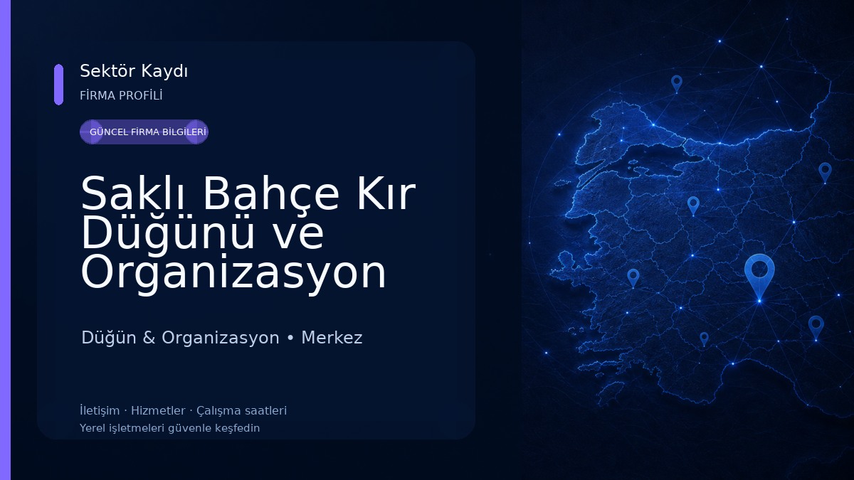 Saklı Bahçe Kır Düğünü ve Organizasyon Düğün & Organizasyon