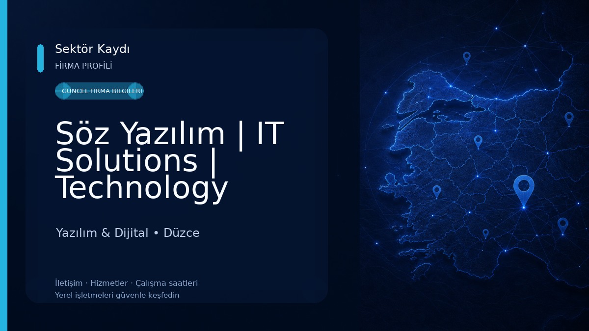 Söz Yazılım | IT Solutions | Technology