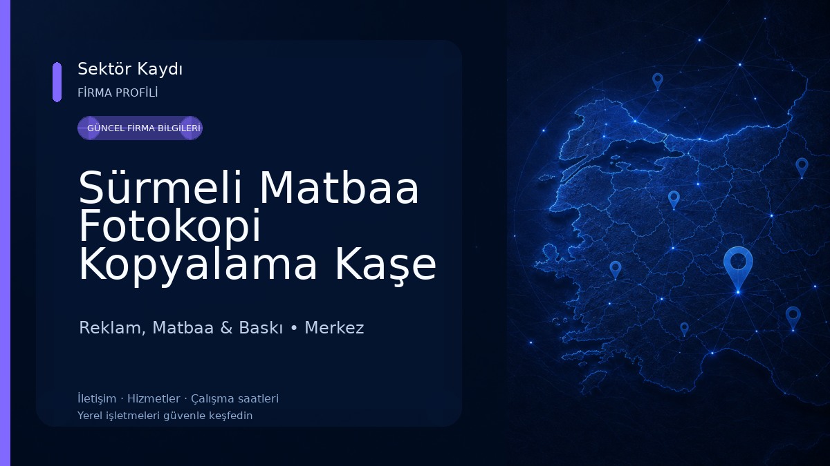 Sürmeli Matbaa Fotokopi Kopyalama Kaşe Reklam, Matbaa & Baskı