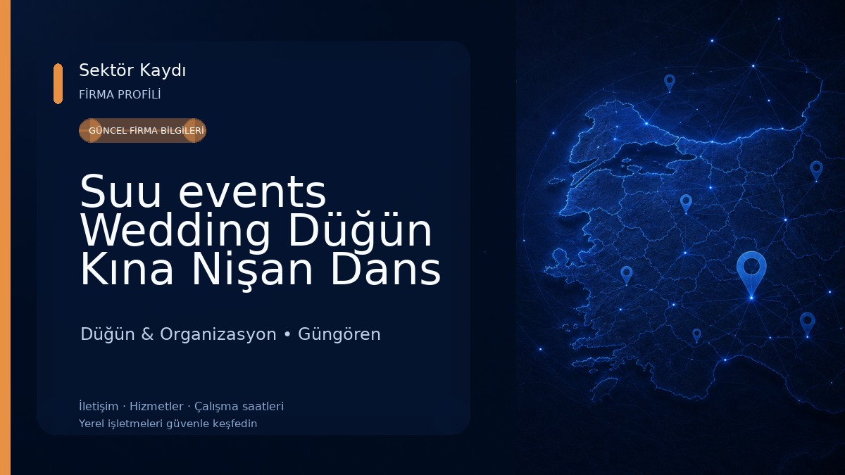 Suu events Wedding Düğün Kına Nişan Dans Sünnet Organizasyon Şirketi Düğün & Organizasyon