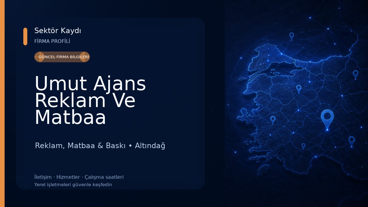 Umut Ajans Reklam Ve Matbaa Reklam, Matbaa & Baskı