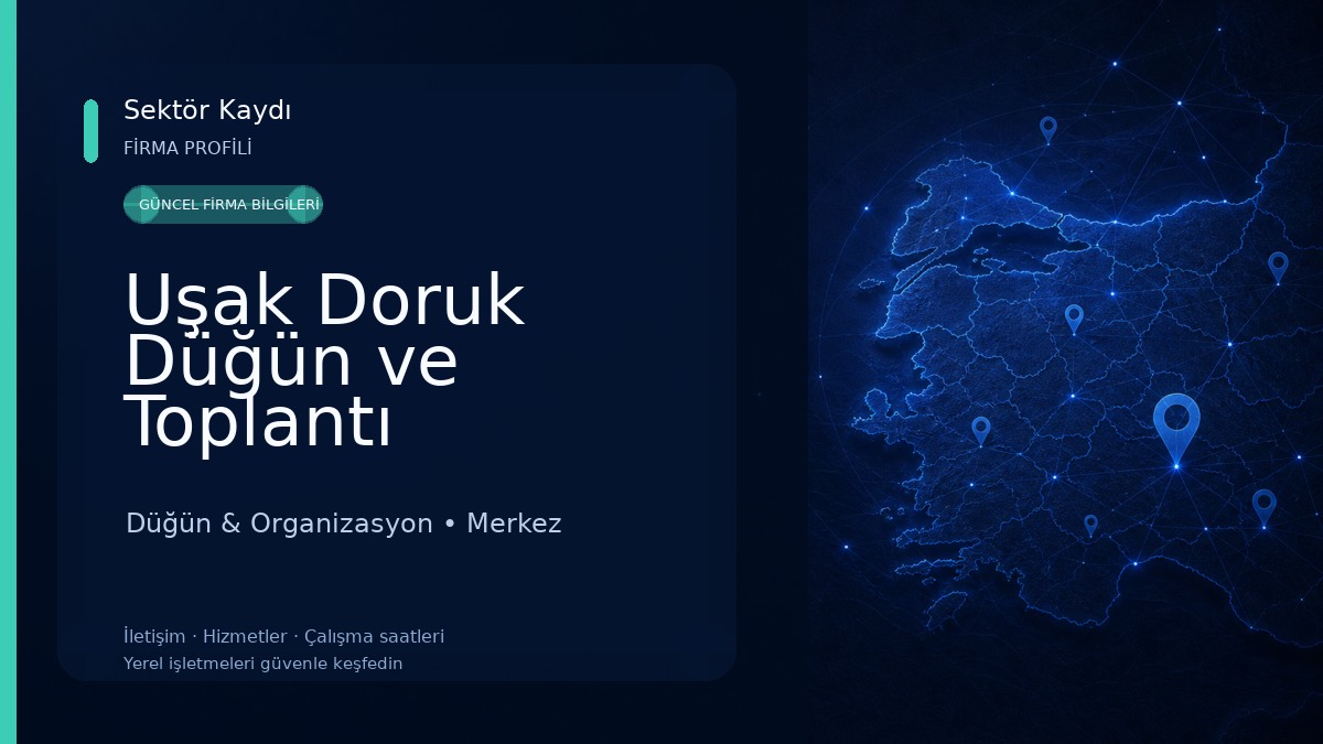 Uşak Doruk Düğün ve Toplantı Salonları Düğün & Organizasyon