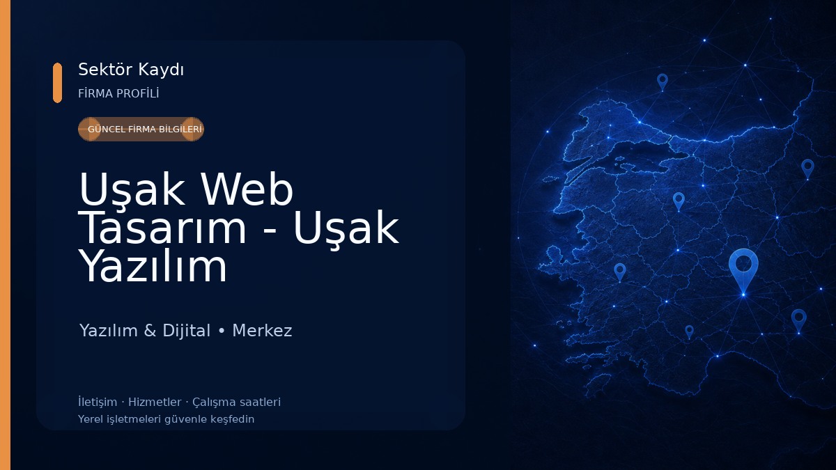 Uşak Web Tasarım - Uşak Yazılım 