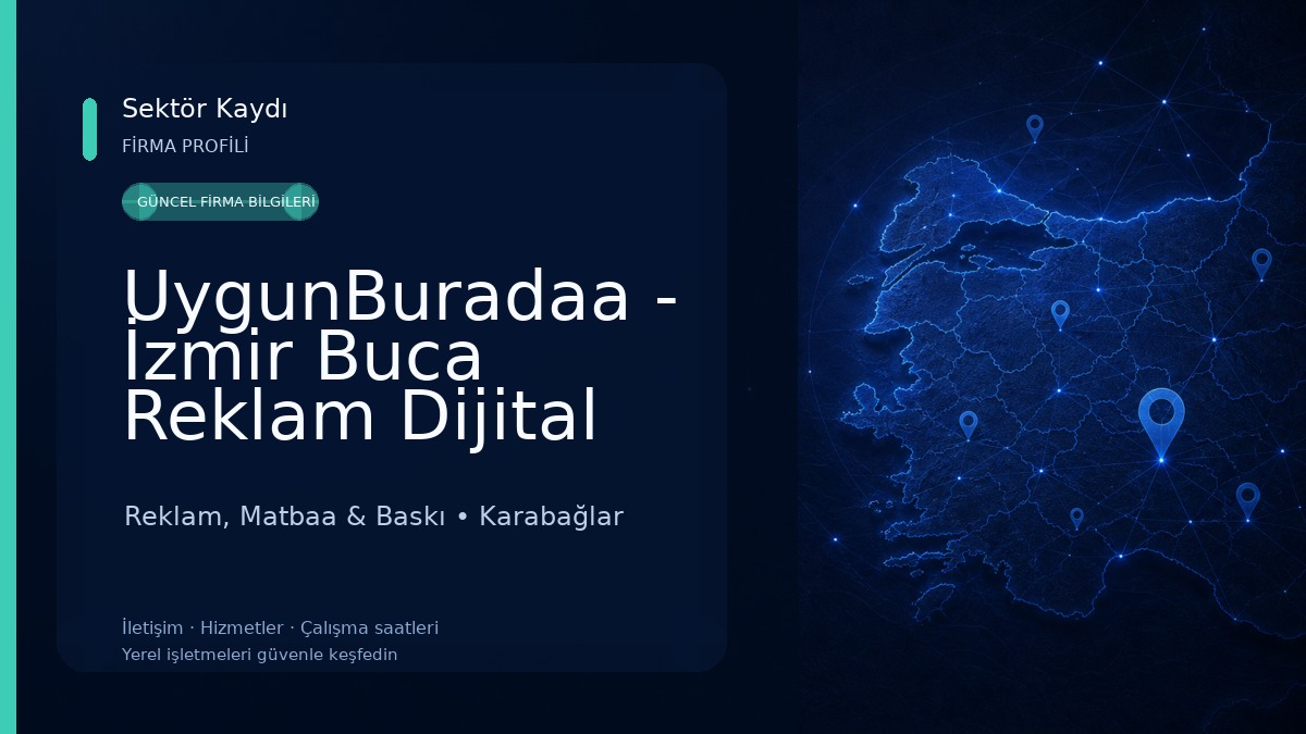 UygunBuradaa - İzmir Buca Reklam Dijital Baskı Merkezi Reklam, Matbaa & Baskı