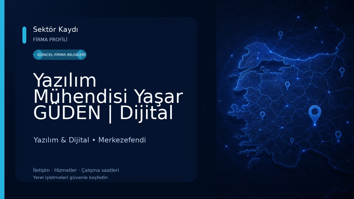 Yazılım Mühendisi Yaşar GÜDEN | Dijital Pazarlama Uzmanı Yazılım & Dijital