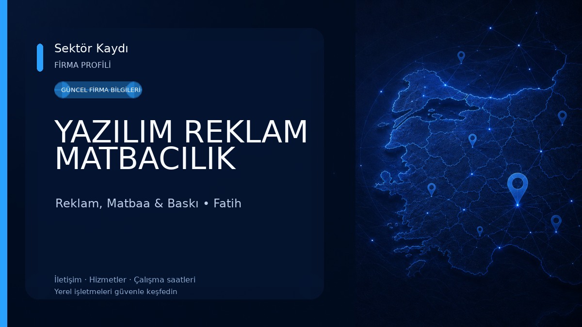 YAZILIM REKLAM MATBACILIK Reklam, Matbaa & Baskı
