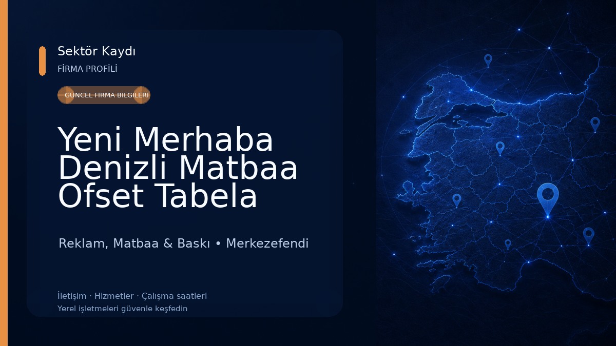 Yeni Merhaba Denizli Matbaa Ofset Tabela Kaşe Promosyon Reklam, Matbaa & Baskı