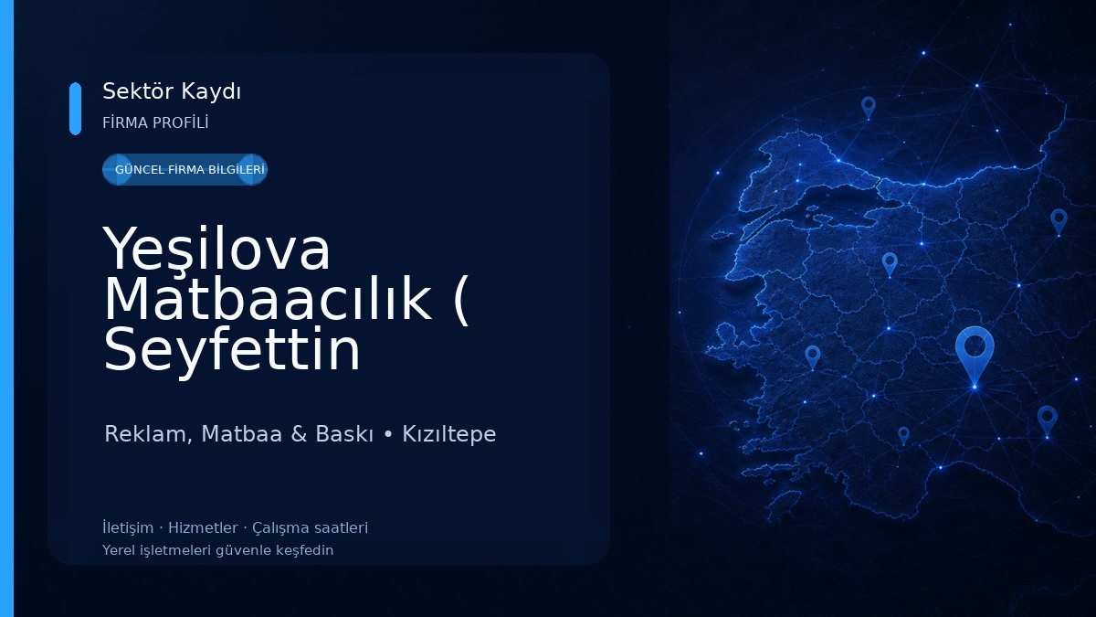 Yeşilova Matbaacılık ( Seyfettin SAĞLAM ) Reklam, Matbaa & Baskı